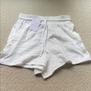 Dippin' Daisy's White Drawstring Shorts 100% cotton